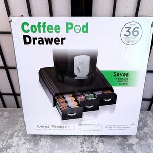 Mind Reader Anchor Coffee Pod Drawer Black 36 K-Cup Capacity